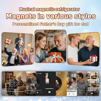 Custom Music Fridge Magnet with Calendar – Personalised Meaningful Photo & Song Family Gift for Any Occasion  | Jessemade