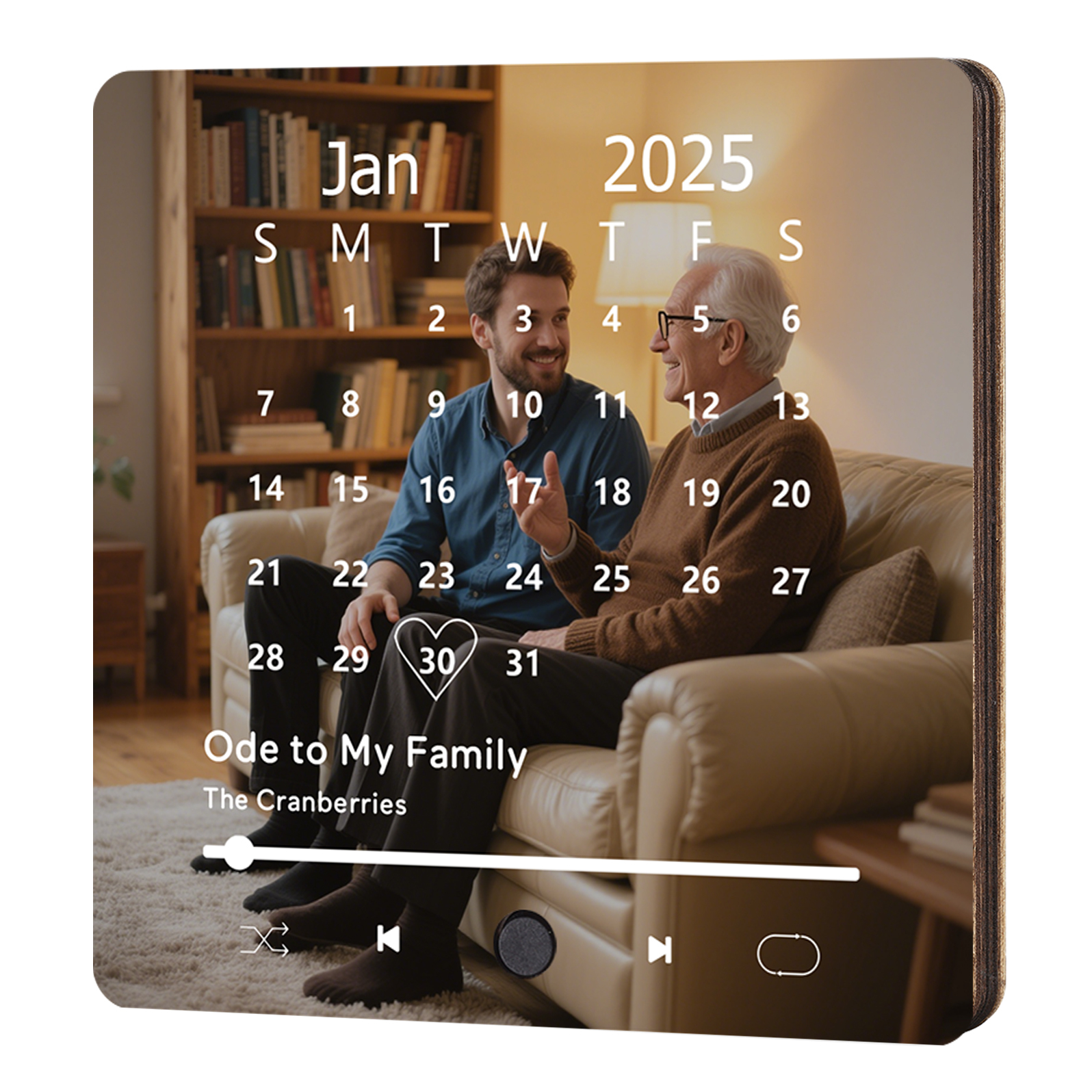 Custom Music Fridge Magnet with Calendar – Personalised Meaningful Photo & Song Family Gift for Any Occasion | Jessemade