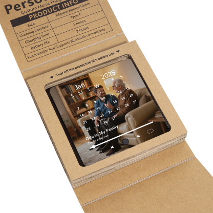 Custom Music Fridge Magnet with Calendar – Personalised Meaningful Photo & Song Family Gift for Any Occasion  | Jessemade