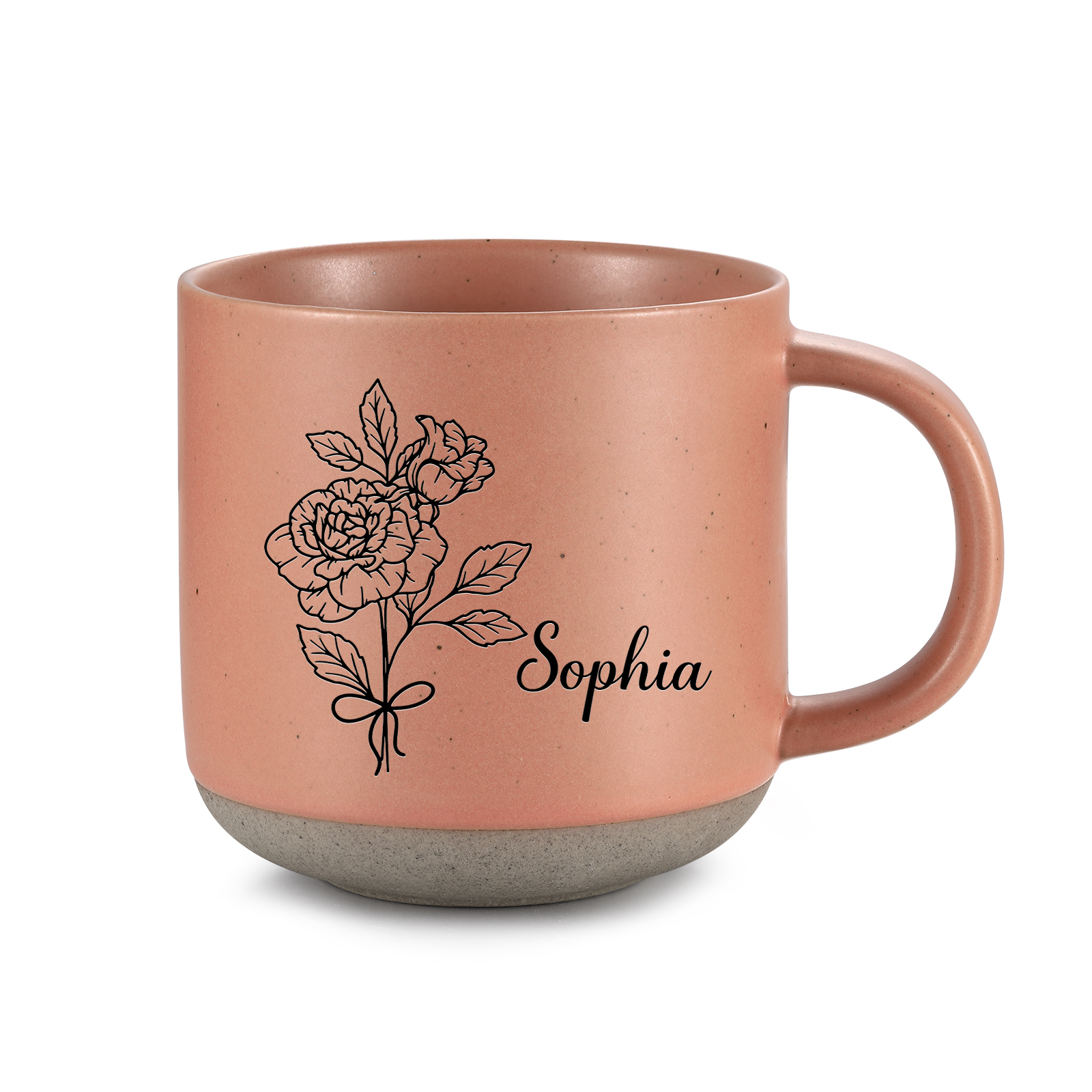 Personalised Ceramic Mug Custom Name & Birth Flower Cup Gifts for Grandma/Mother-Jessemade AU