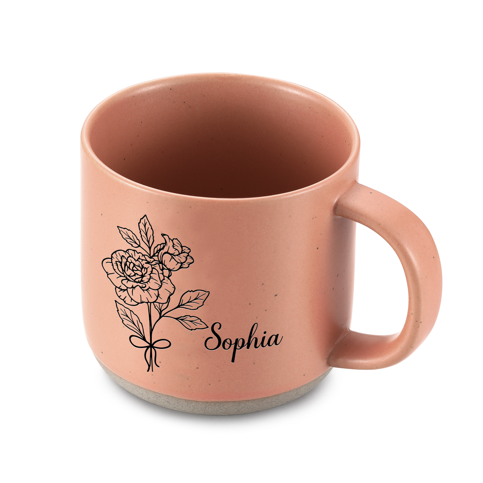 Personalised Ceramic Mug Custom Name & Birth Flower Cup Gifts for Grandma/Mother-Jessemade AU
