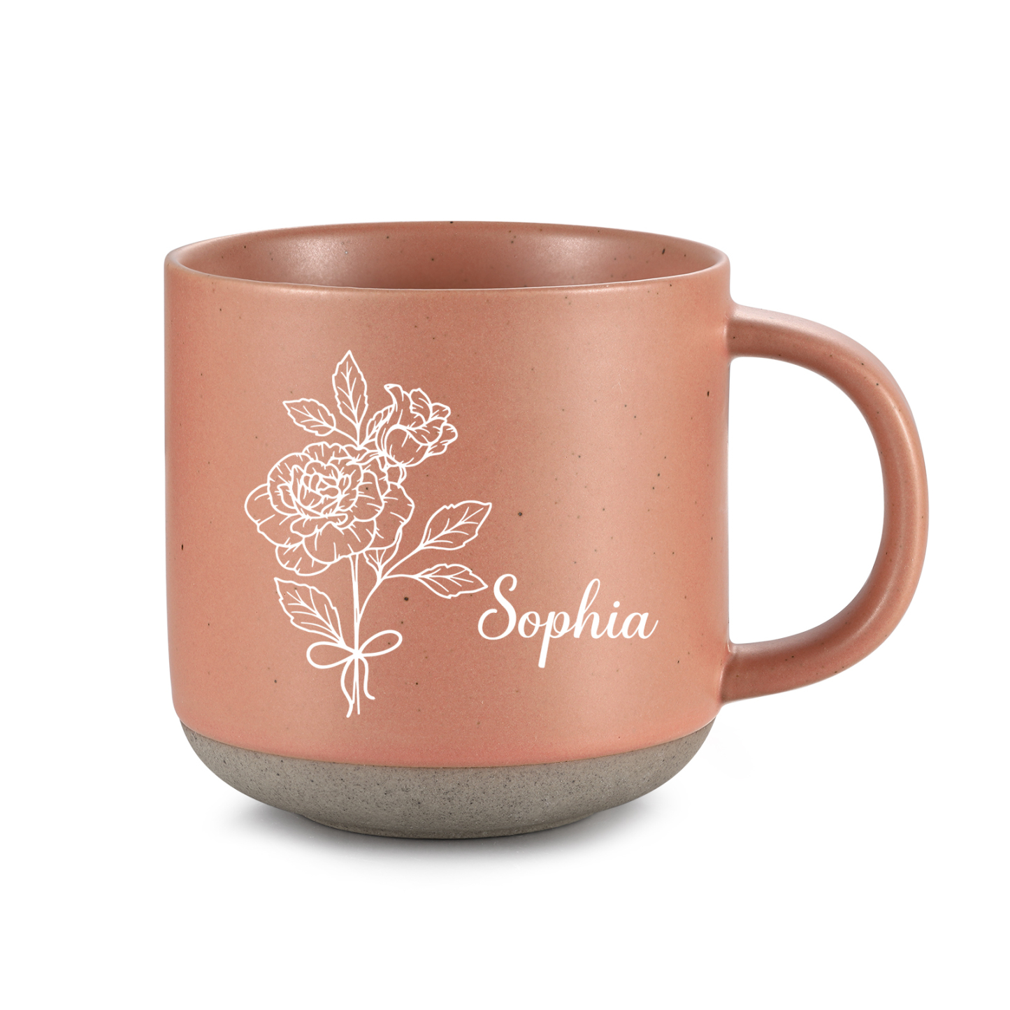 Personalised Ceramic Mug Custom Name & Birth Flower Cup Gifts for Grandma/Mother-Jessemade AU