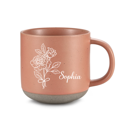Personalised Ceramic Mug Custom Name & Birth Flower Cup Gifts for Grandma/Mother-Jessemade AU
