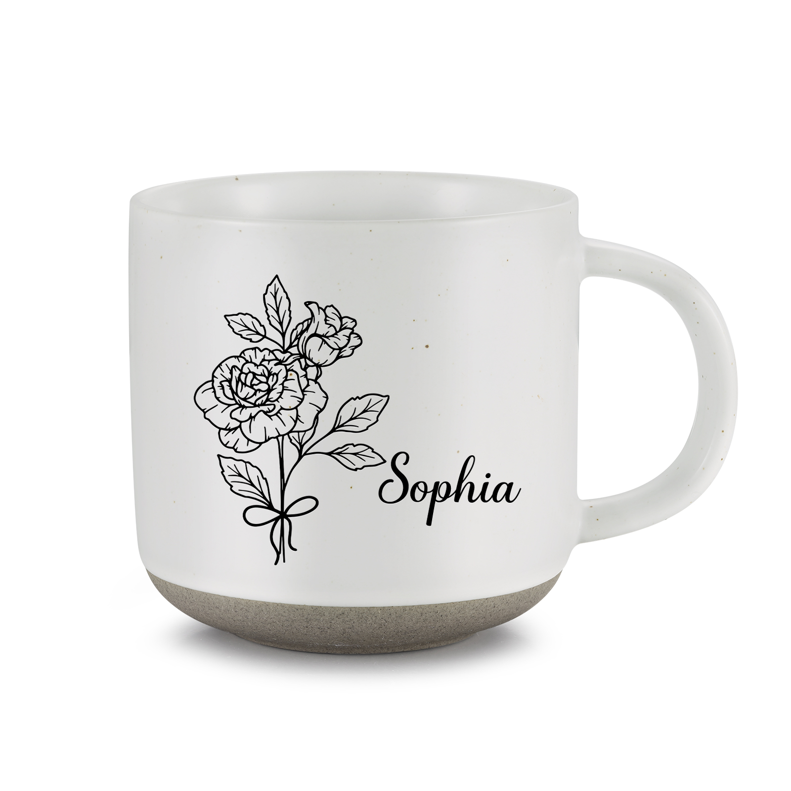 Personalised Ceramic Mug Custom Name & Birth Flower Cup Gifts for Grandma/Mother-Jessemade AU