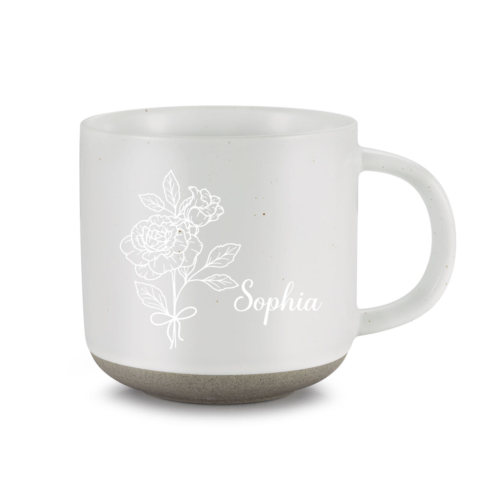 Personalised Ceramic Mug Custom Name & Birth Flower Cup Gifts for Grandma/Mother-Jessemade AU