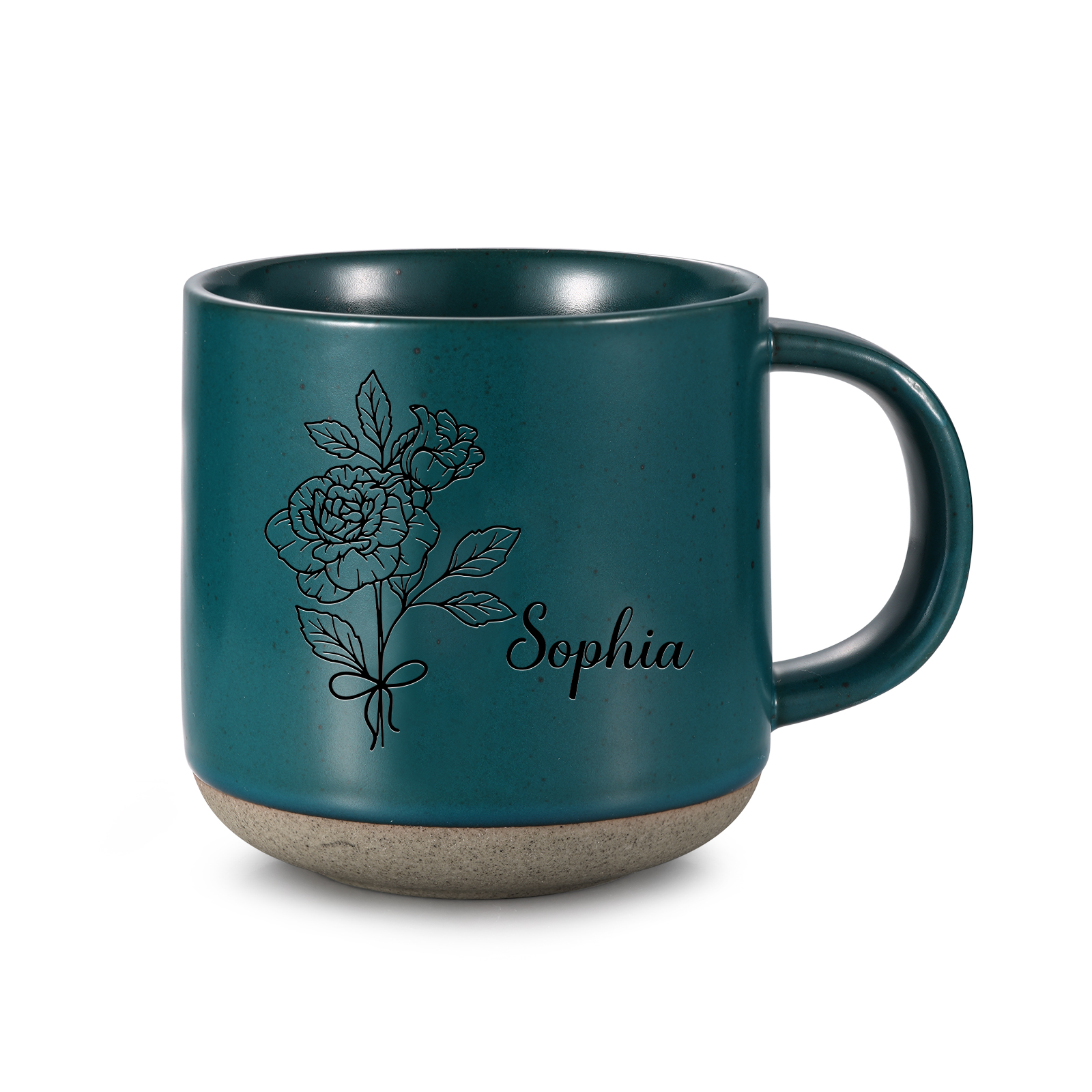 Personalised Ceramic Mug Custom Name & Birth Flower Cup Gifts for Grandma/Mother-Jessemade AU