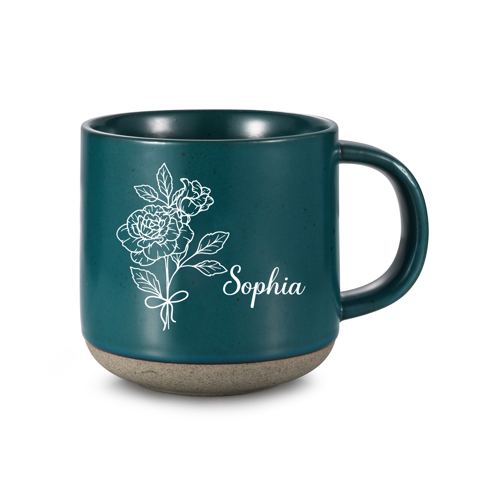 Personalised Ceramic Mug Custom Name & Birth Flower Cup Gifts for Grandma/Mother-Jessemade AU