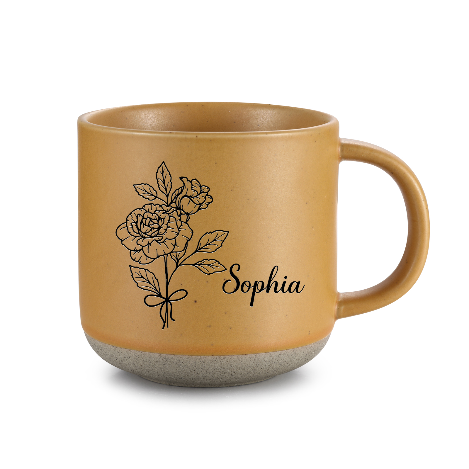 Personalised Ceramic Mug Custom Name & Birth Flower Cup Gifts for Grandma/Mother-Jessemade AU