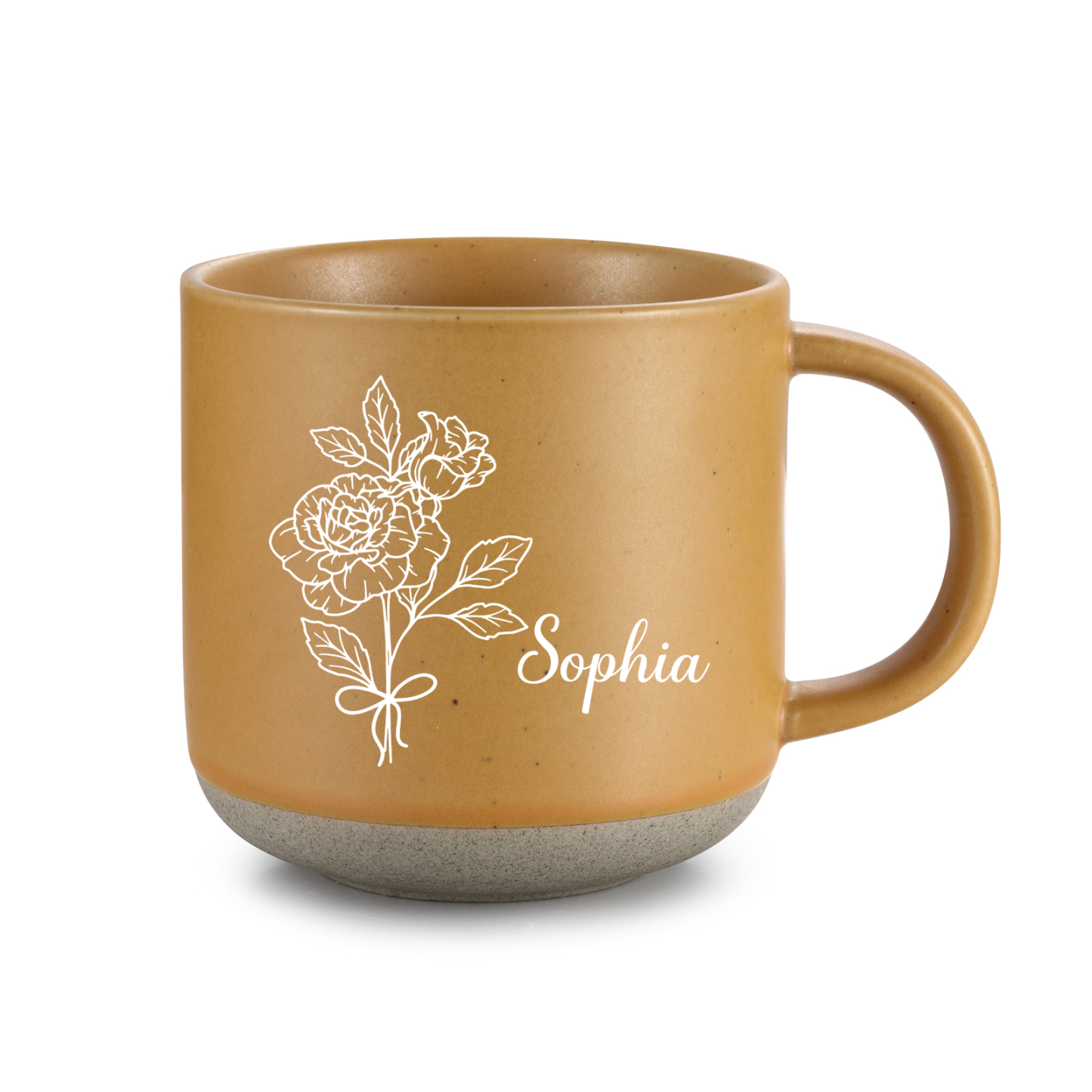 Personalised Ceramic Mug Custom Name & Birth Flower Cup Gifts for Grandma/Mother-Jessemade AU