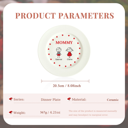 Personalised Christmas Platter for Families of 2 – Custom Serving Tray & Perfect Holiday Gift-Jessemade AU