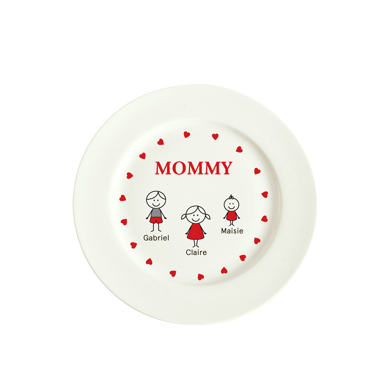 Personalised Christmas Platter for Families of 3 – Custom Serving Tray & Perfect Holiday Gift-Jessemade AU