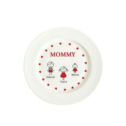 Personalised Christmas Platter for Families of 3 – Custom Serving Tray & Perfect Holiday Gift-Jessemade AU