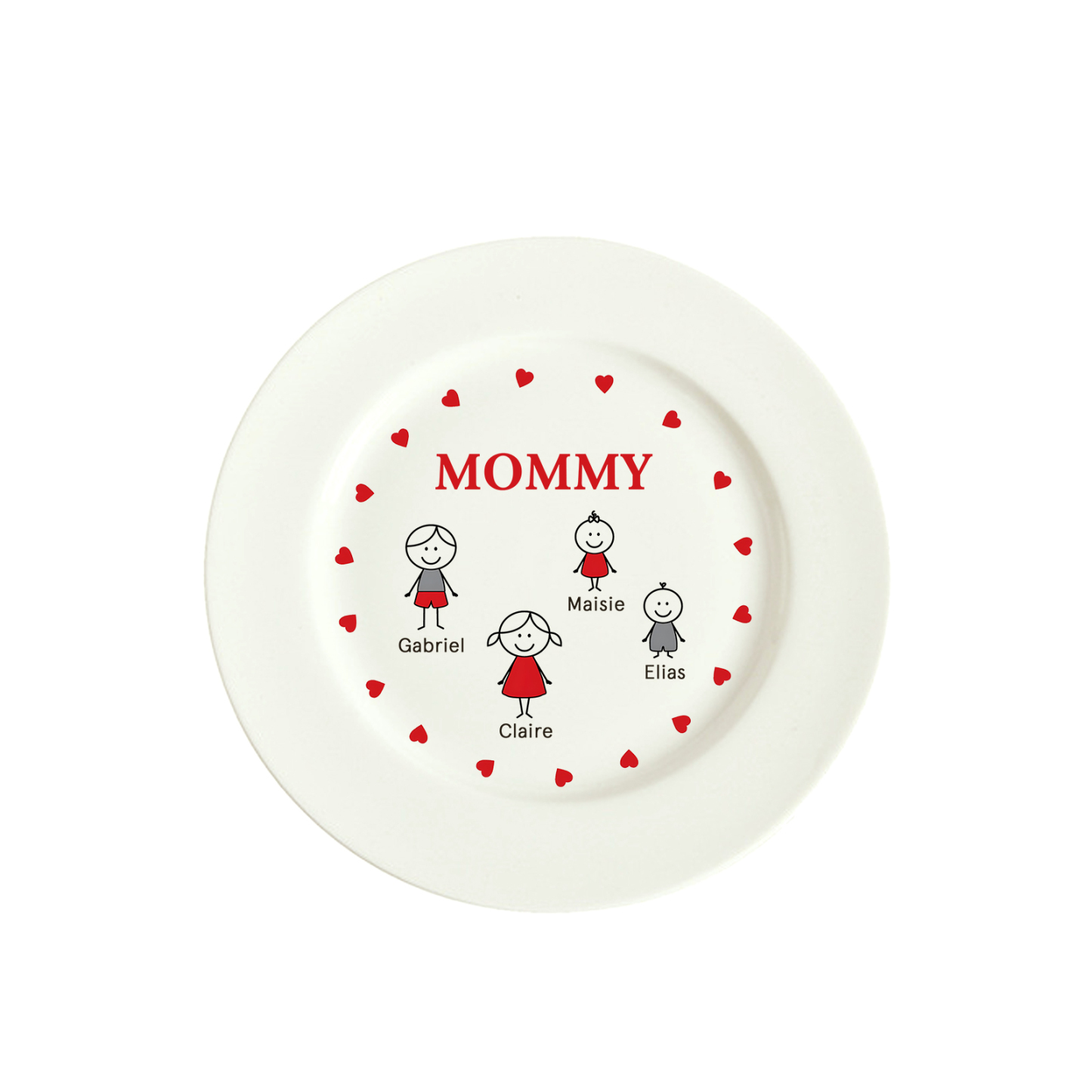 Personalised Christmas Platter for Families of 4 – Custom Serving Tray & Perfect Holiday Gift-Jessemade AU