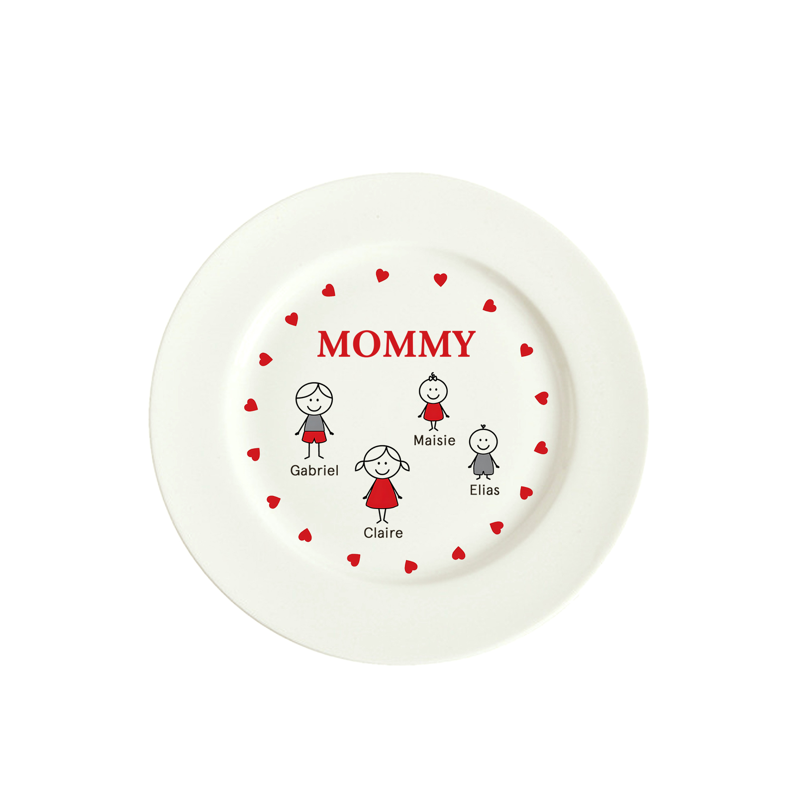 Personalised Christmas Platter for Families of 4 – Custom Serving Tray & Perfect Holiday Gift-Jessemade AU