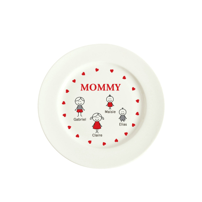 Personalised Christmas Platter for Families of 4 – Custom Serving Tray & Perfect Holiday Gift-Jessemade AU