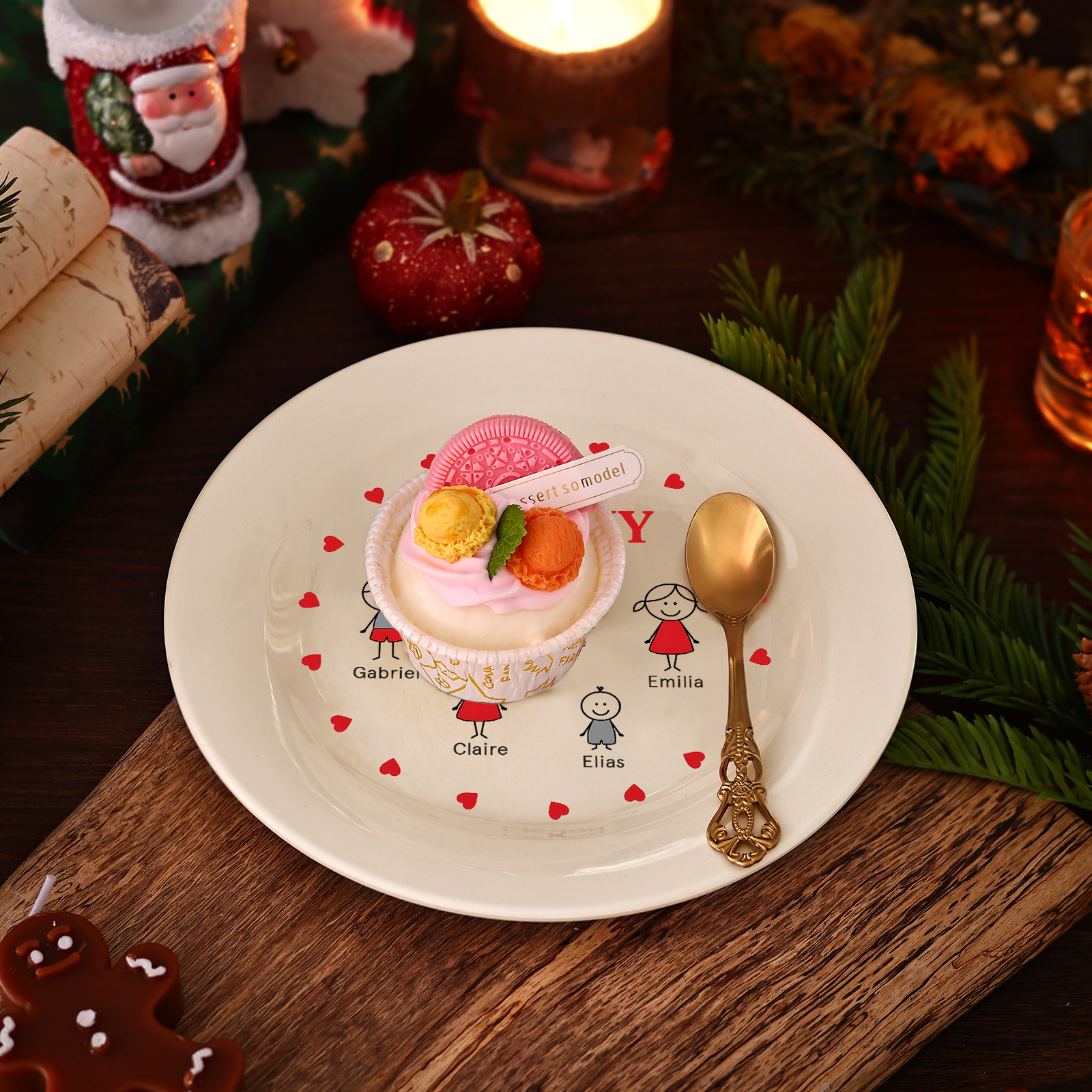 Personalised Christmas Platter for Families of 5 – Custom Serving Tray & Perfect Holiday Gift-Jessemade AU