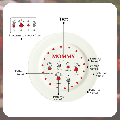 Personalised Christmas Platter for Families of 6 – Custom Serving Tray & Perfect Holiday Gift-Jessemade AU