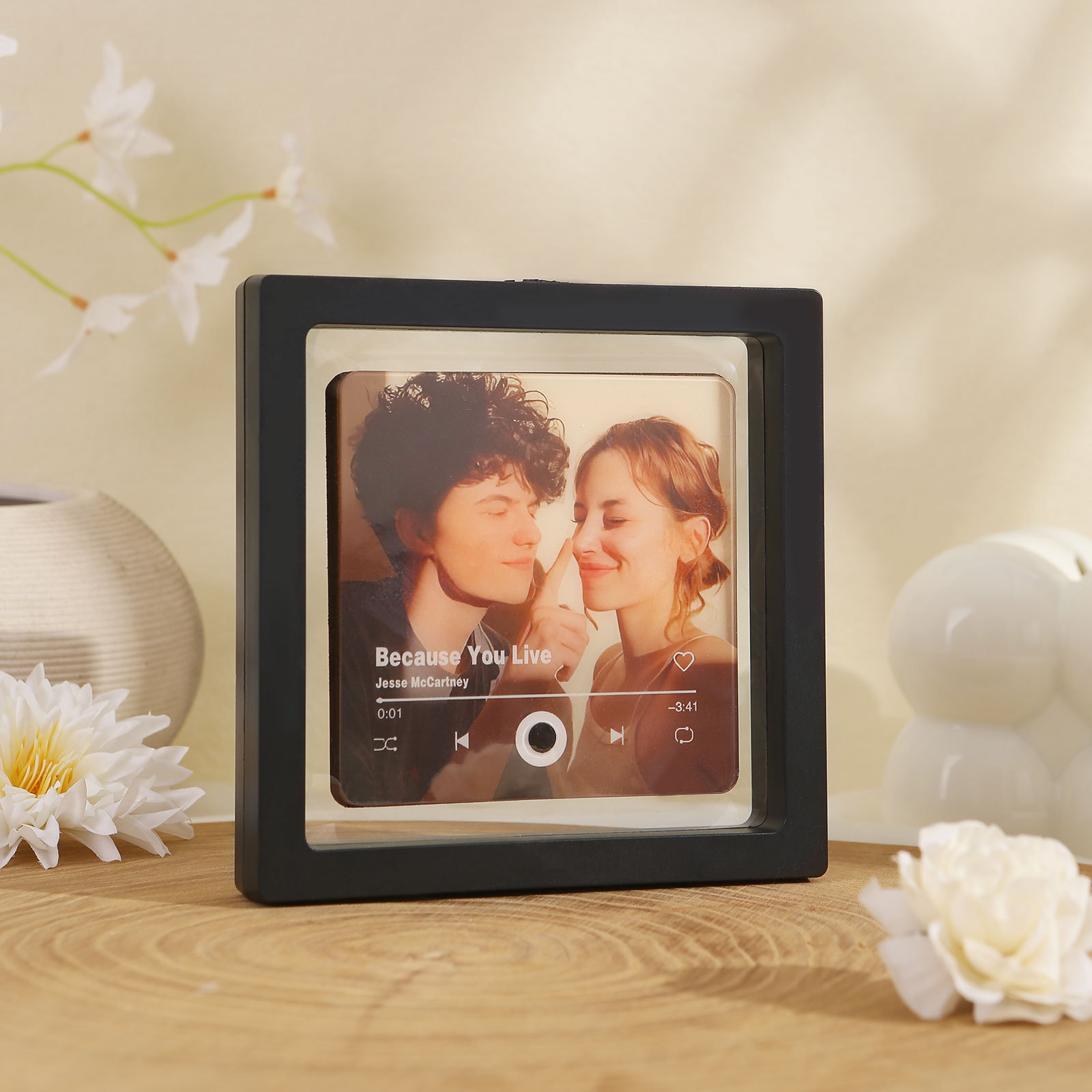 Personalised Photo Album Fridge Magnet Wall Photo Sticker Music Movement Music Fridge Magnet Without Cell Phone Custom Photo & Music Gift