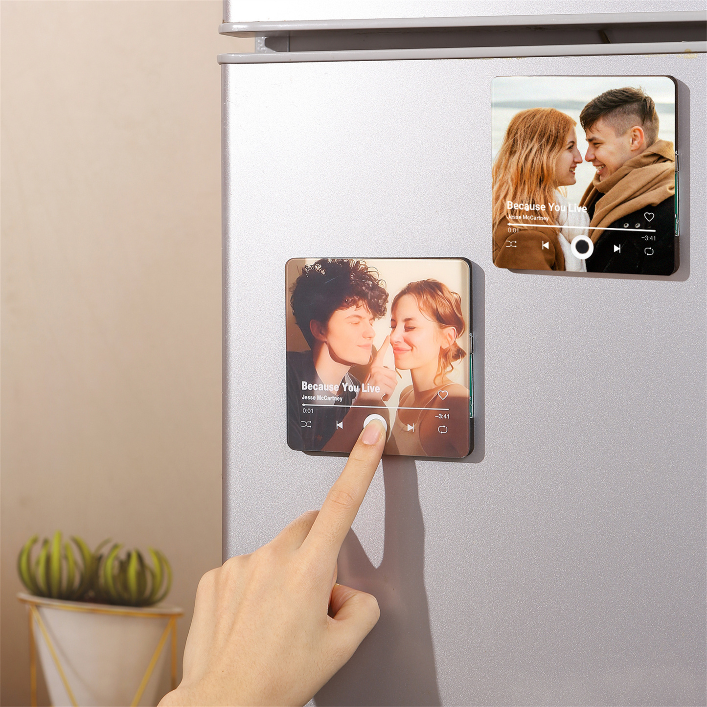 Personalised Gift Set The Perfect Valentines Gift for Him Custom 2 Photos and 2 Texts and 1 Song
