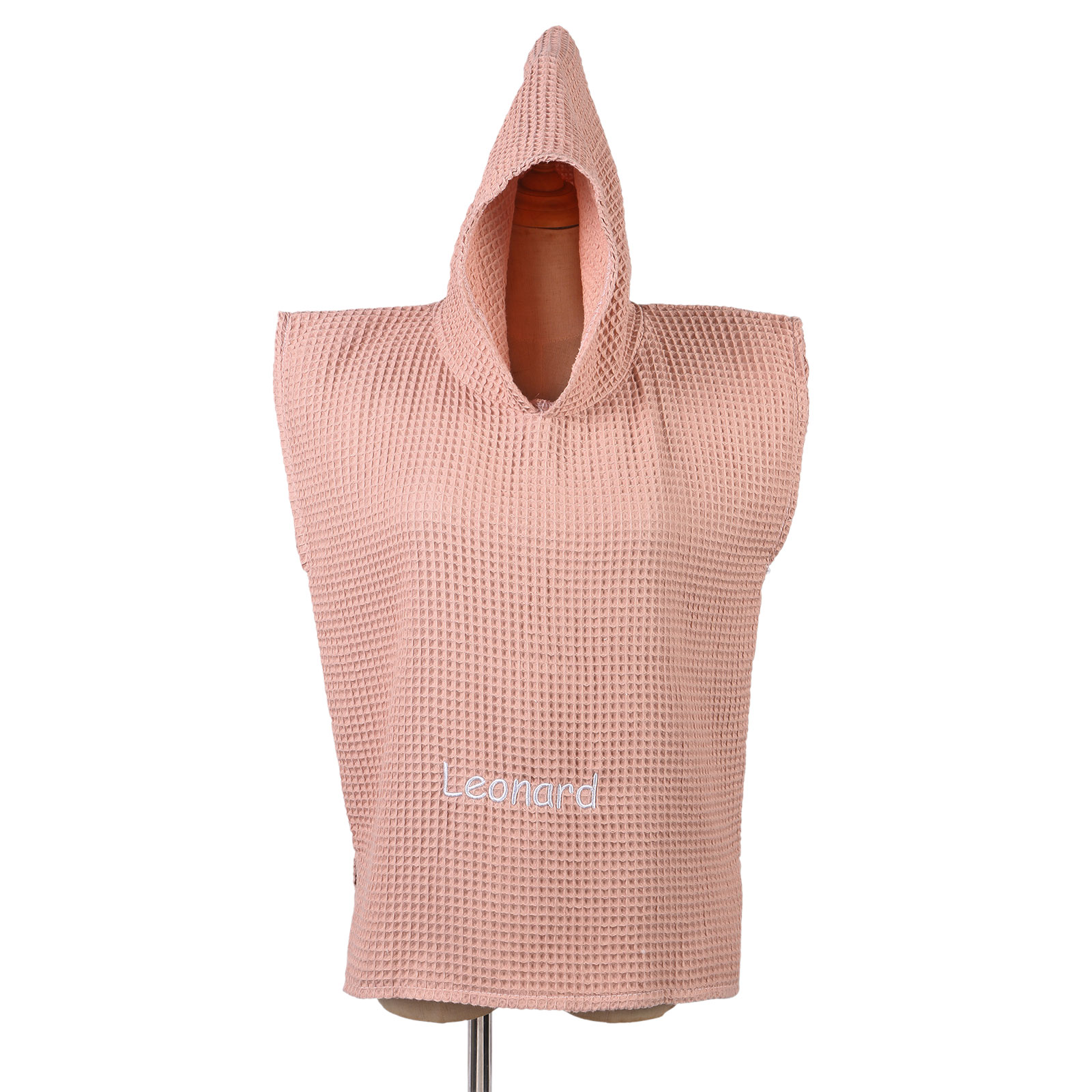 Personalised Name Hooded Baby Poncho Towel Muslin Bath Poncho For Toddler Kids Cotton Waffle Hooded Baby Bath Towels