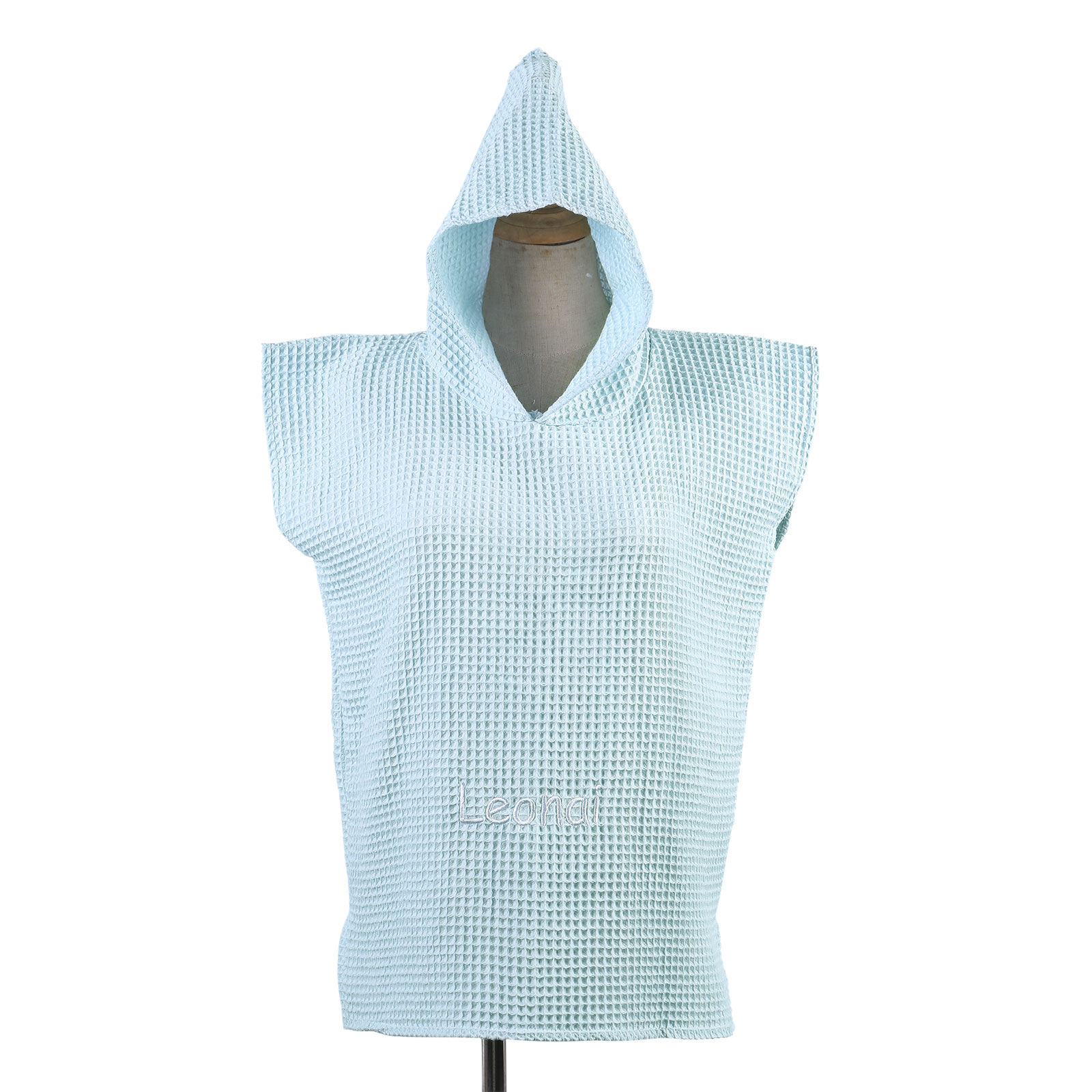 Personalised Name Hooded Baby Poncho Towel Muslin Bath Poncho For Toddler Kids Cotton Waffle Hooded Baby Bath Towels