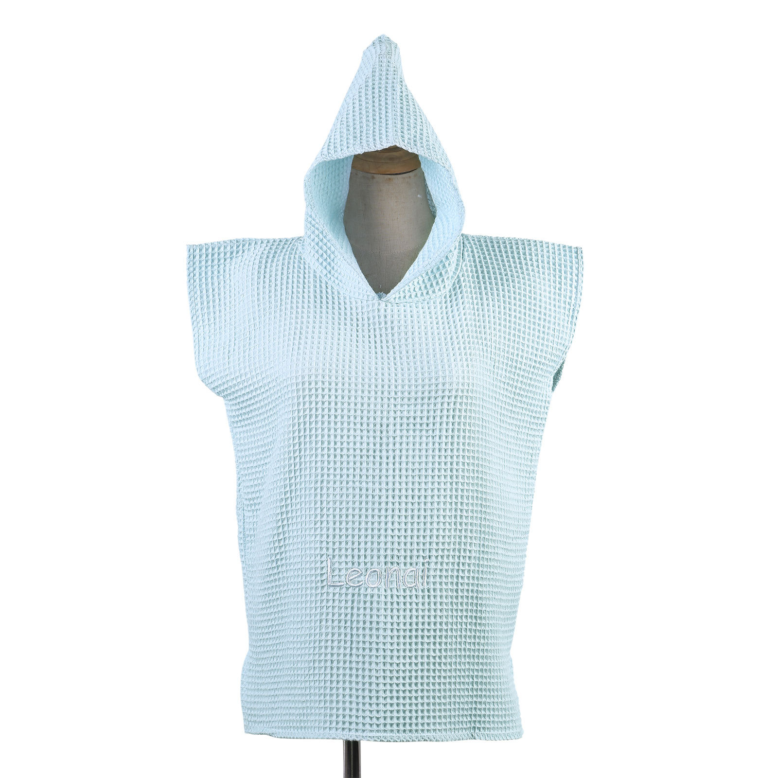 Personalised Name Hooded Baby Poncho Towel Muslin Bath Poncho For Toddler Kids Cotton Waffle Hooded Baby Bath Towels