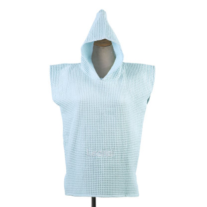 Personalised Name Hooded Baby Poncho Towel Muslin Bath Poncho For Toddler Kids Cotton Waffle Hooded Baby Bath Towels