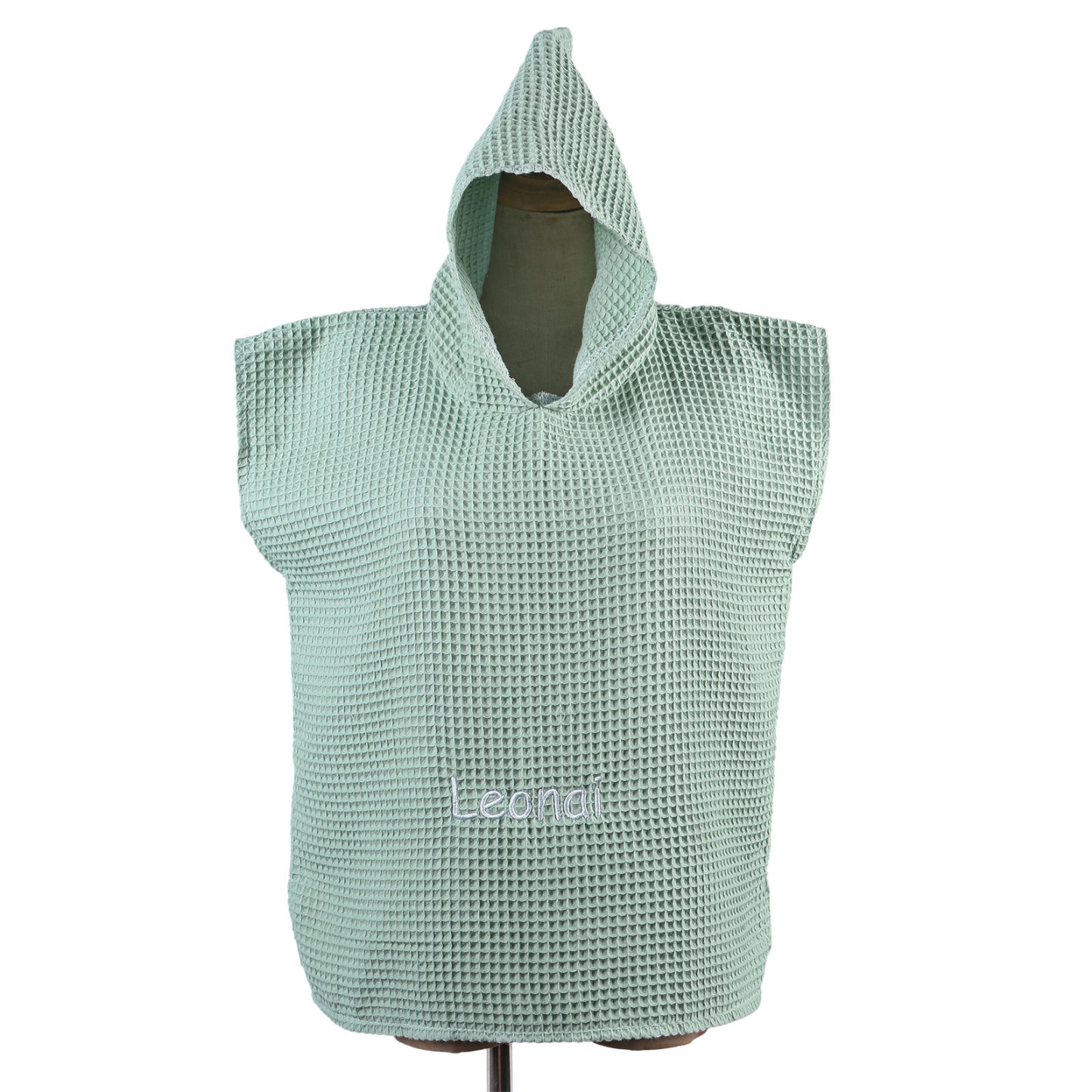 Personalised Name Hooded Baby Poncho Towel Muslin Bath Poncho For Toddler Kids Cotton Waffle Hooded Baby Bath Towels