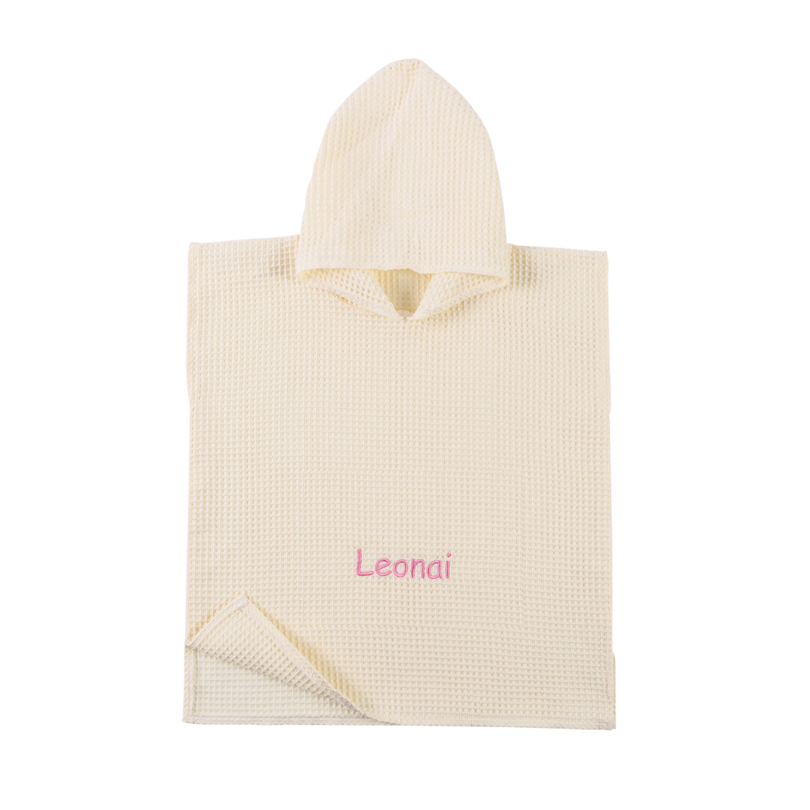 Personalised Name Hooded Baby Poncho Towel Muslin Bath Poncho For Toddler Kids Cotton Waffle Hooded Baby Bath Towels
