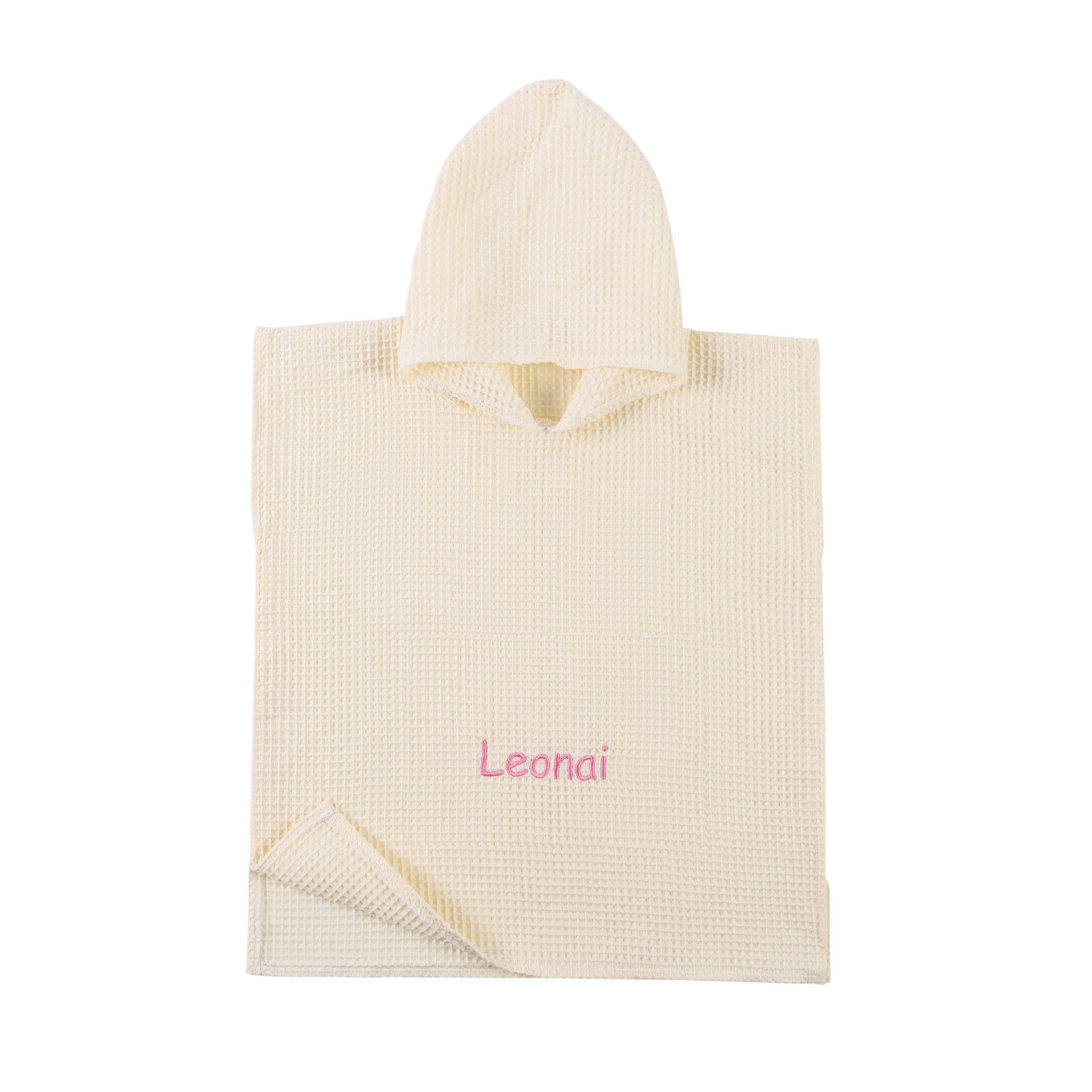 Personalised Name Hooded Baby Poncho Towel Muslin Bath Poncho For Toddler Kids Cotton Waffle Hooded Baby Bath Towels