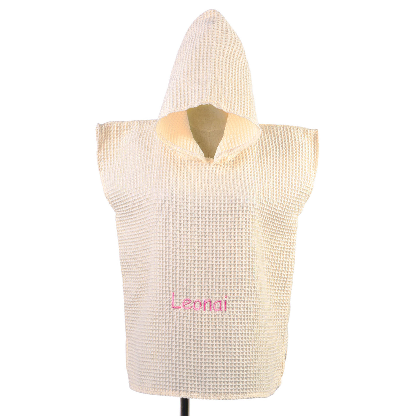 Personalised Name Hooded Baby Poncho Towel Muslin Bath Poncho For Toddler Kids Cotton Waffle Hooded Baby Bath Towels