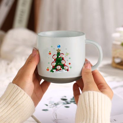 Personalised Christmas Tree Mug with Custom 2-6 Names and Text Perfect Holiday Gift for Family