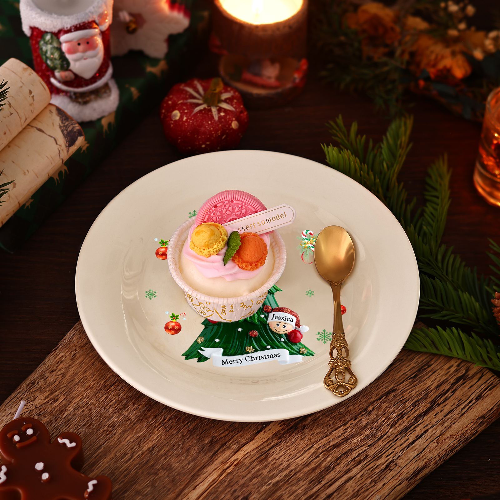 Personalised Christmas Plates for Friends with 2-6 Names A Festive Gift