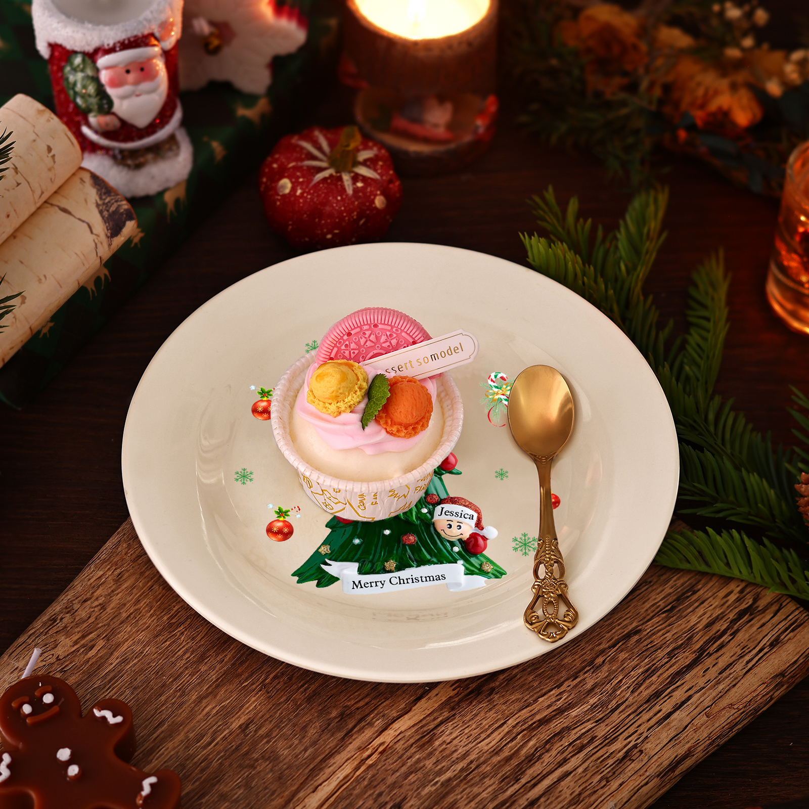 Personalised Christmas Plates for Friends with 2-6 Names A Festive Gift