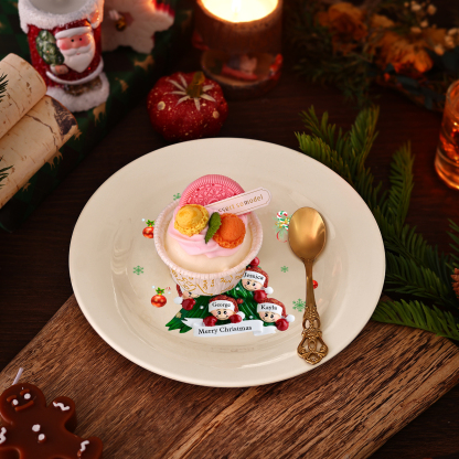 Personalised Christmas Plates for Friends with 2-6 Names A Festive Gift