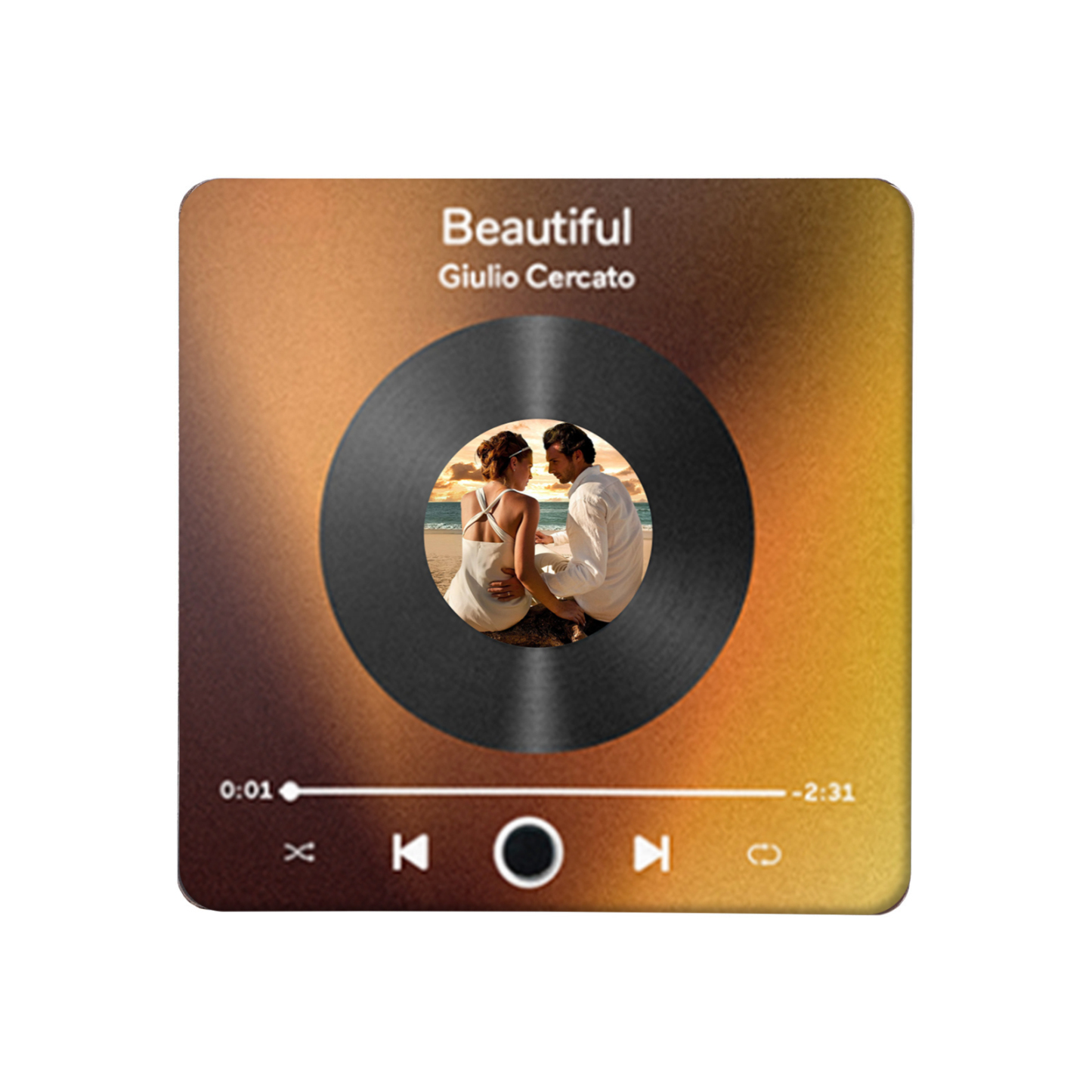 Personalised Music Fridge Magnets That Play Songs Customised Album Music Magnets for Fridge with Photo Christmas Valentine's Day Gifts for Couples