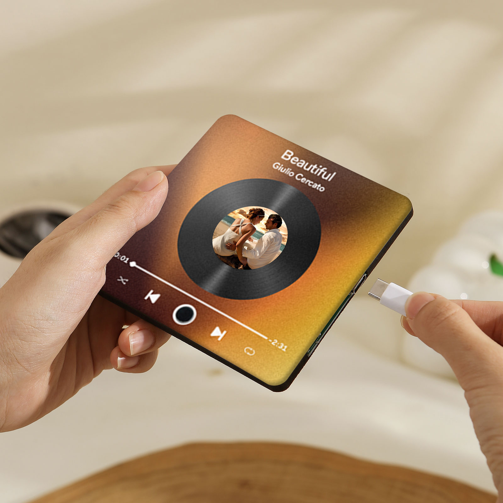 Personalised Music Fridge Magnets That Play Songs Customised Album Music Magnets for Fridge with Photo Christmas Valentine's Day Gifts for Couples