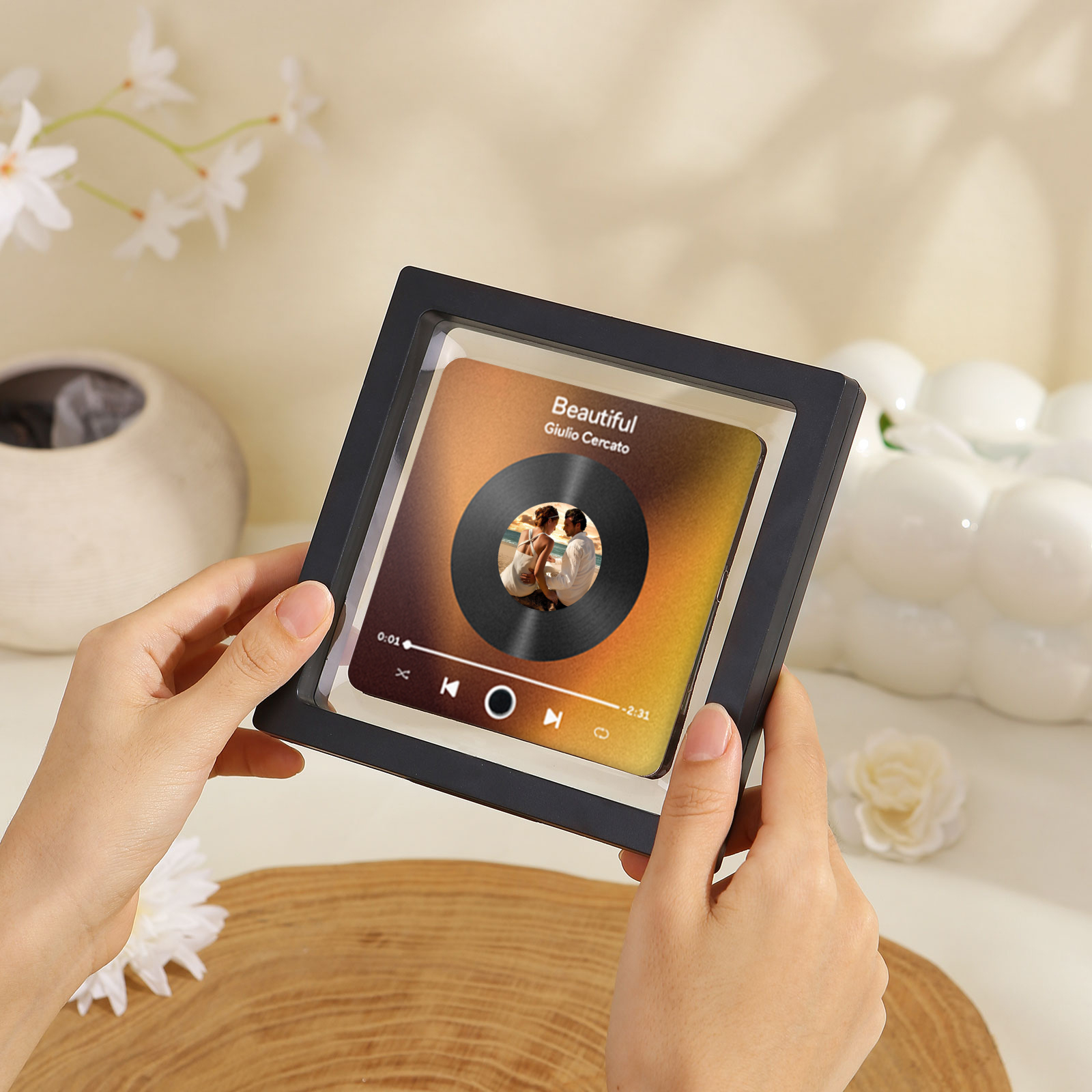 Personalised Music Fridge Magnets That Play Songs Customised Album Music Magnets for Fridge with Photo Christmas Valentine's Day Gifts for Couples