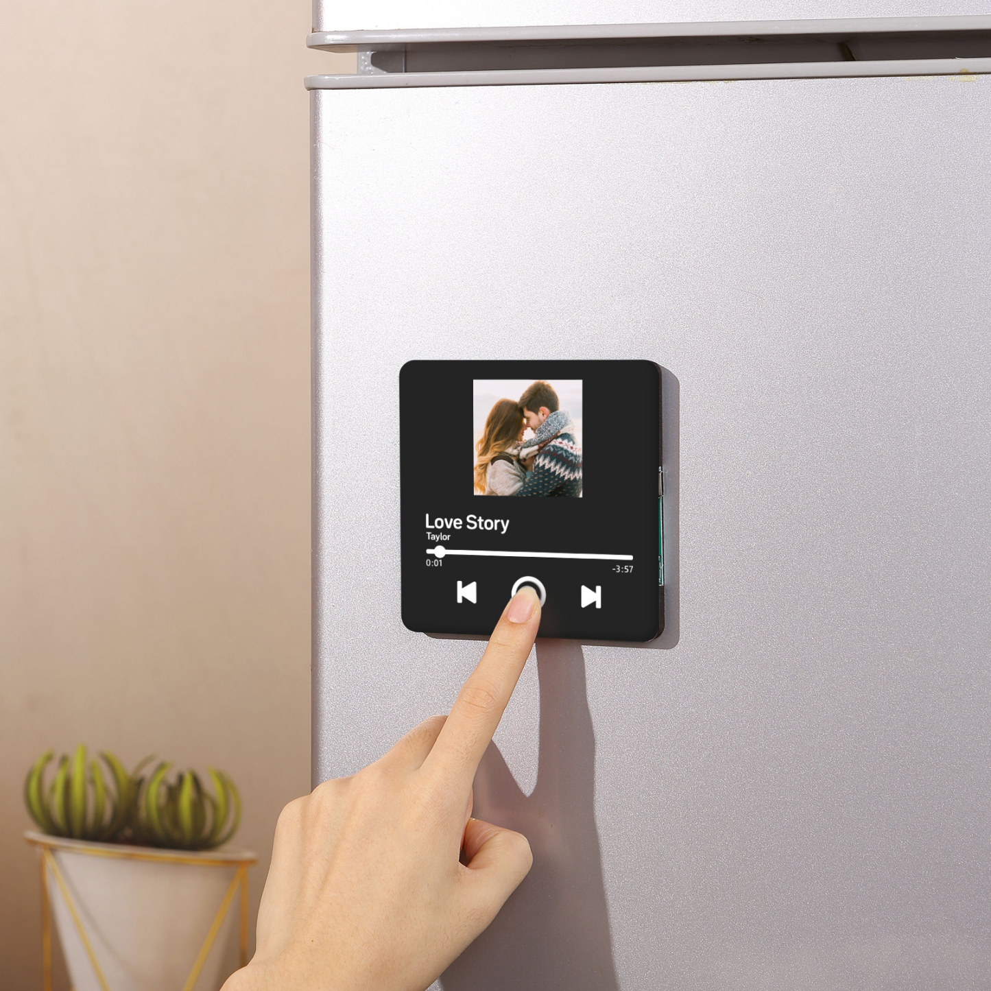 Personalised Music Fridge Magnets That Play Songs Customised Album Music Magnets for Fridge with Photo Christmas Valentine's Day Gifts for Couples