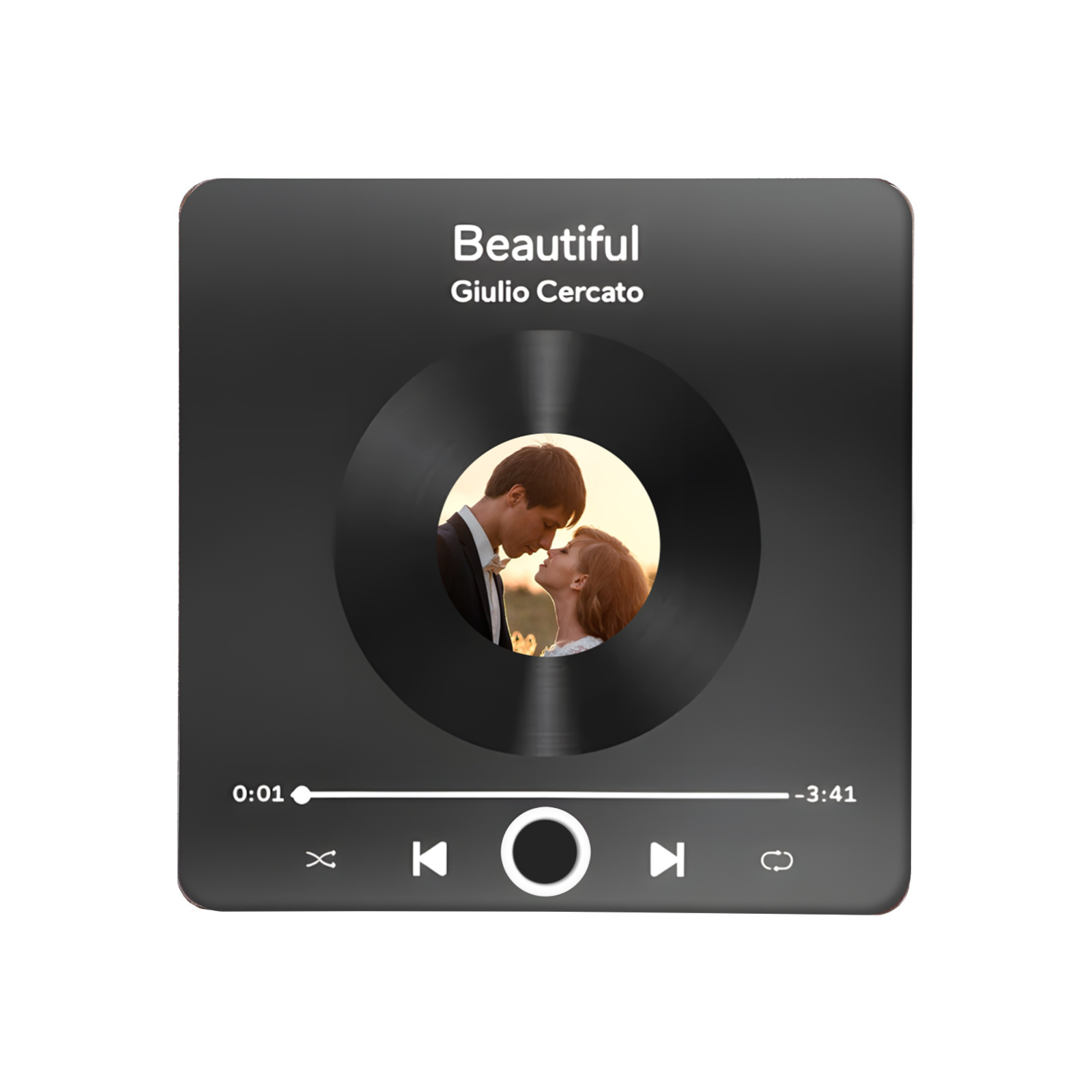 Personalised Music Fridge Magnets for Couples Custom Photo Heartwarming Gift for Loved Ones