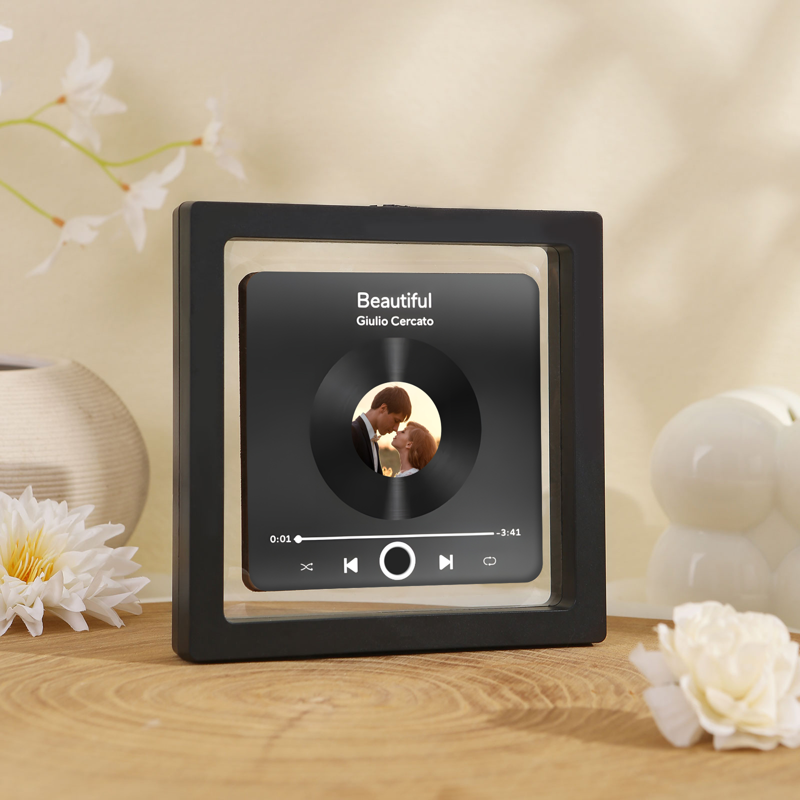 Personalised Music Fridge Magnets for Couples Custom Photo Heartwarming Gift for Loved Ones