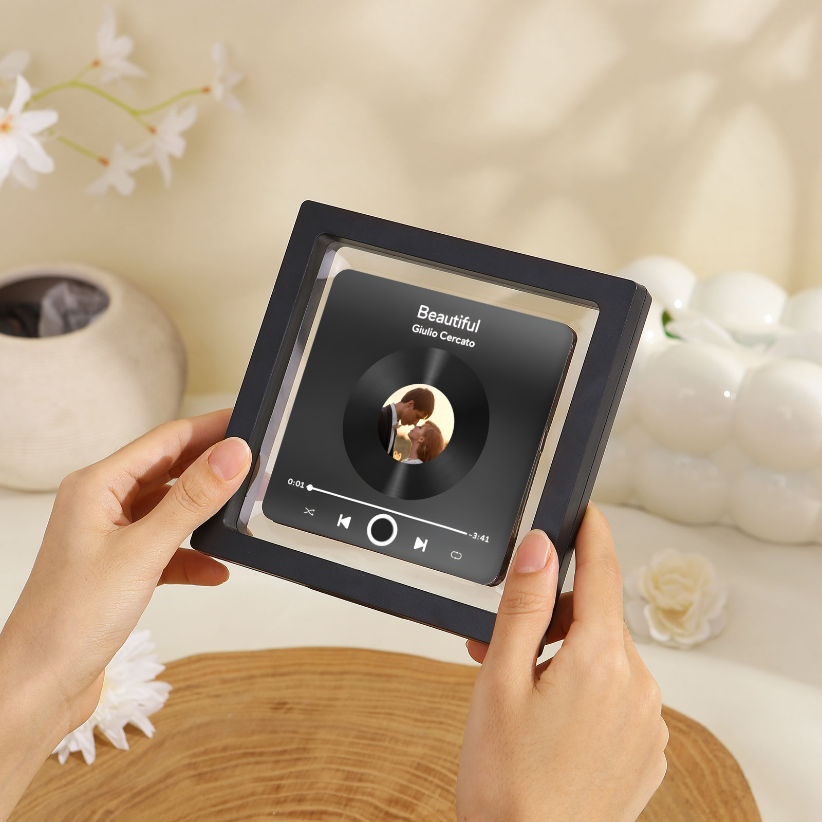 Personalised Music Fridge Magnets for Couples Custom Photo Heartwarming Gift for Loved Ones