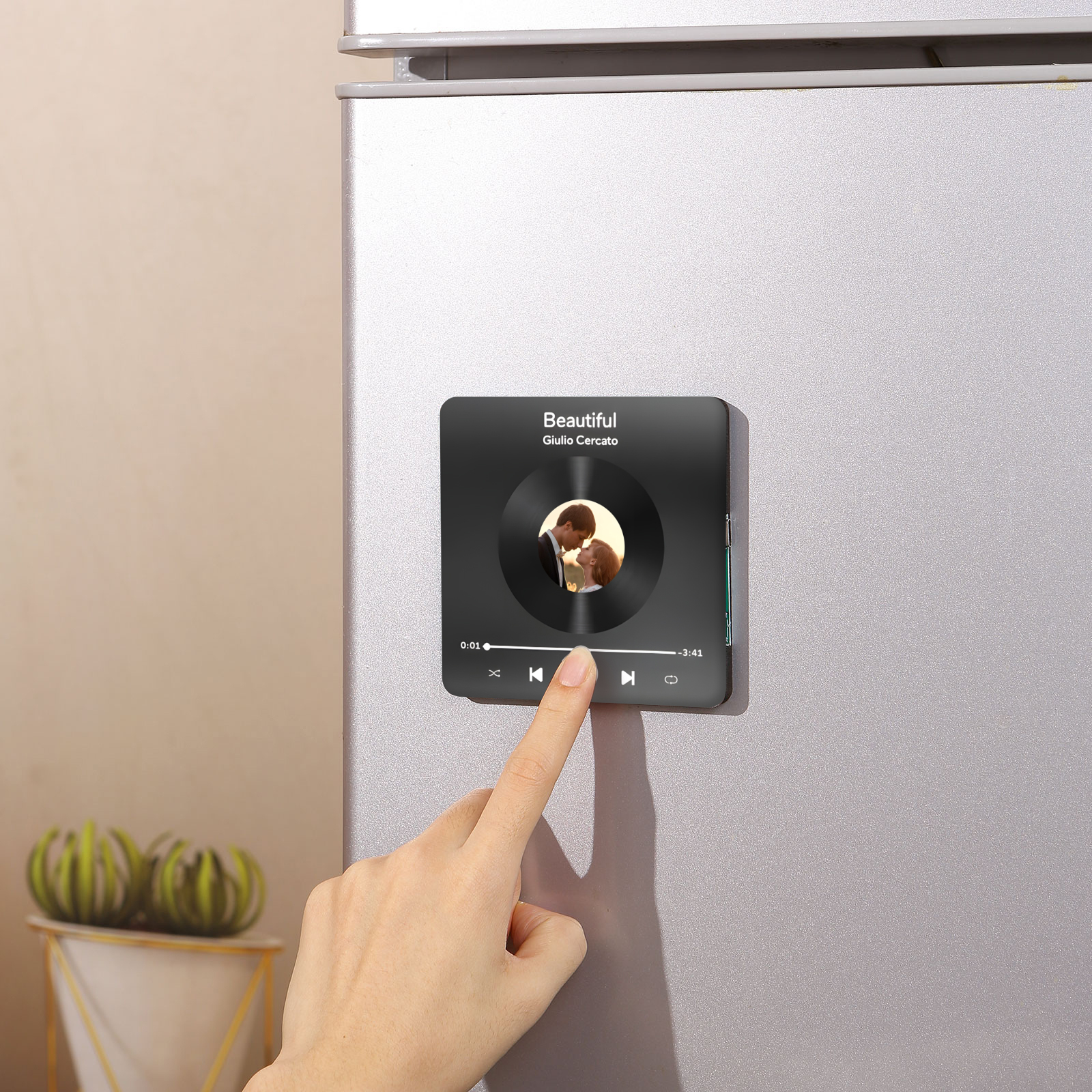 Personalised Music Fridge Magnets for Couples Custom Photo Heartwarming Gift for Loved Ones