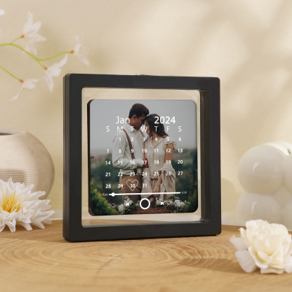 Personalised Music Fridge Magnet with 1 Photo & 1 Date – Custom Gift for Couples