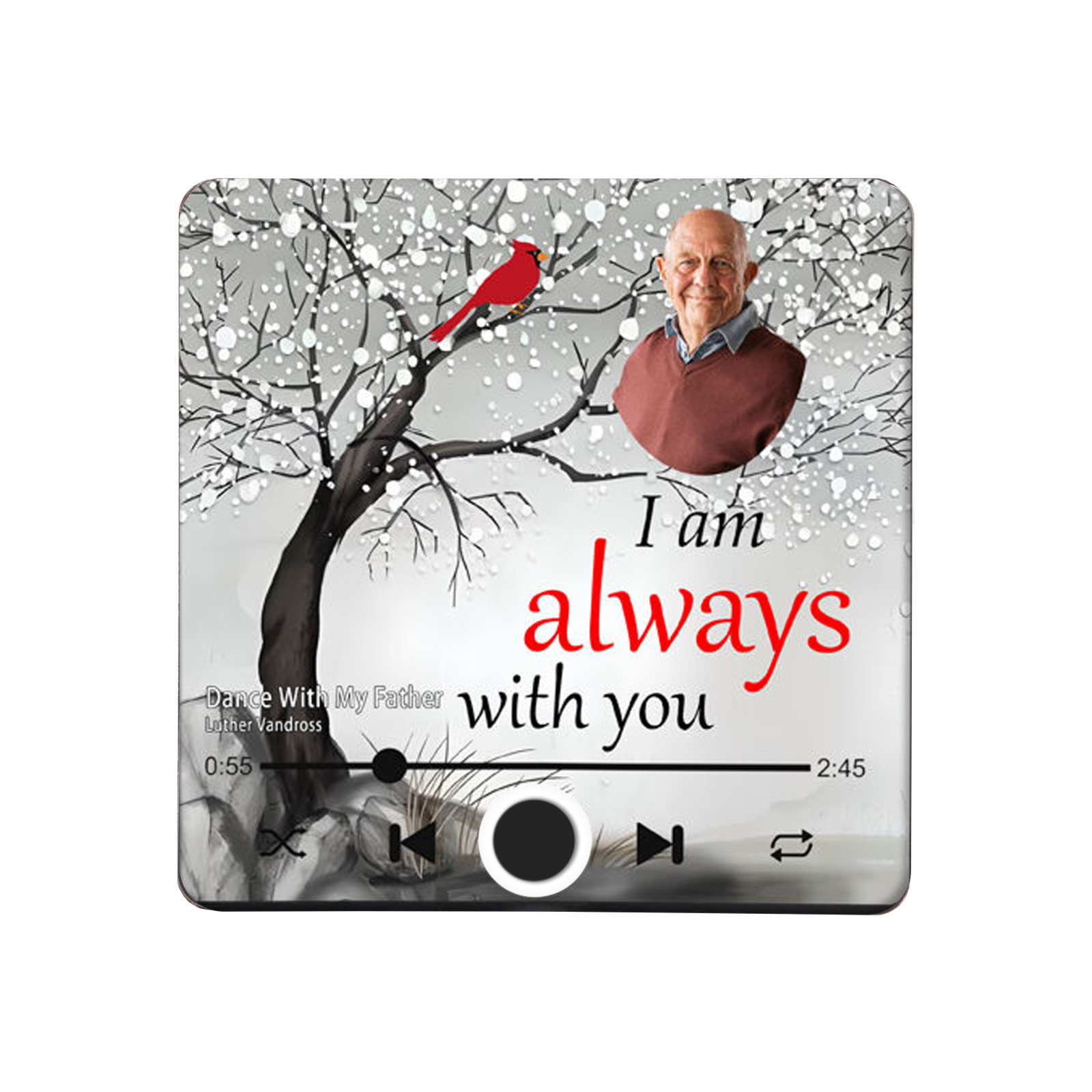 Personalised Memorial Fridge Magnet In Loving Memory Cardinal & Tree of Life Designs with Photo & Custom Text