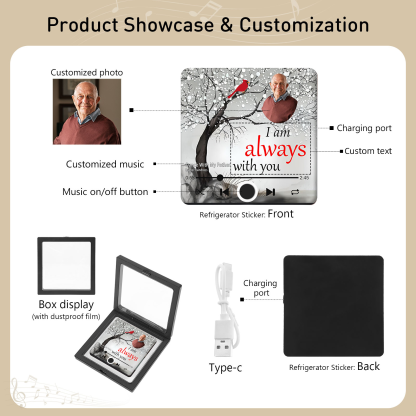 Personalised Memorial Fridge Magnet In Loving Memory Cardinal & Tree of Life Designs with Photo & Custom Text