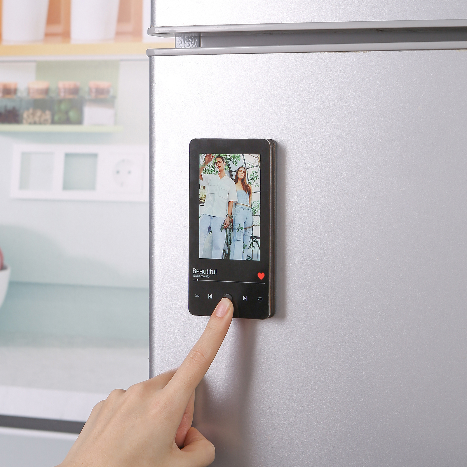 Personalised Fridge Magnet with Music Custom Photo & Song Valentine’s Day Gift for Couples