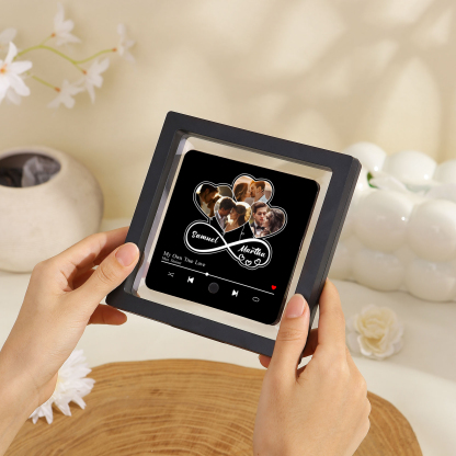 Personalised Music Fridge Magnet Infinity Heart Shaped Photo Gift for Couple