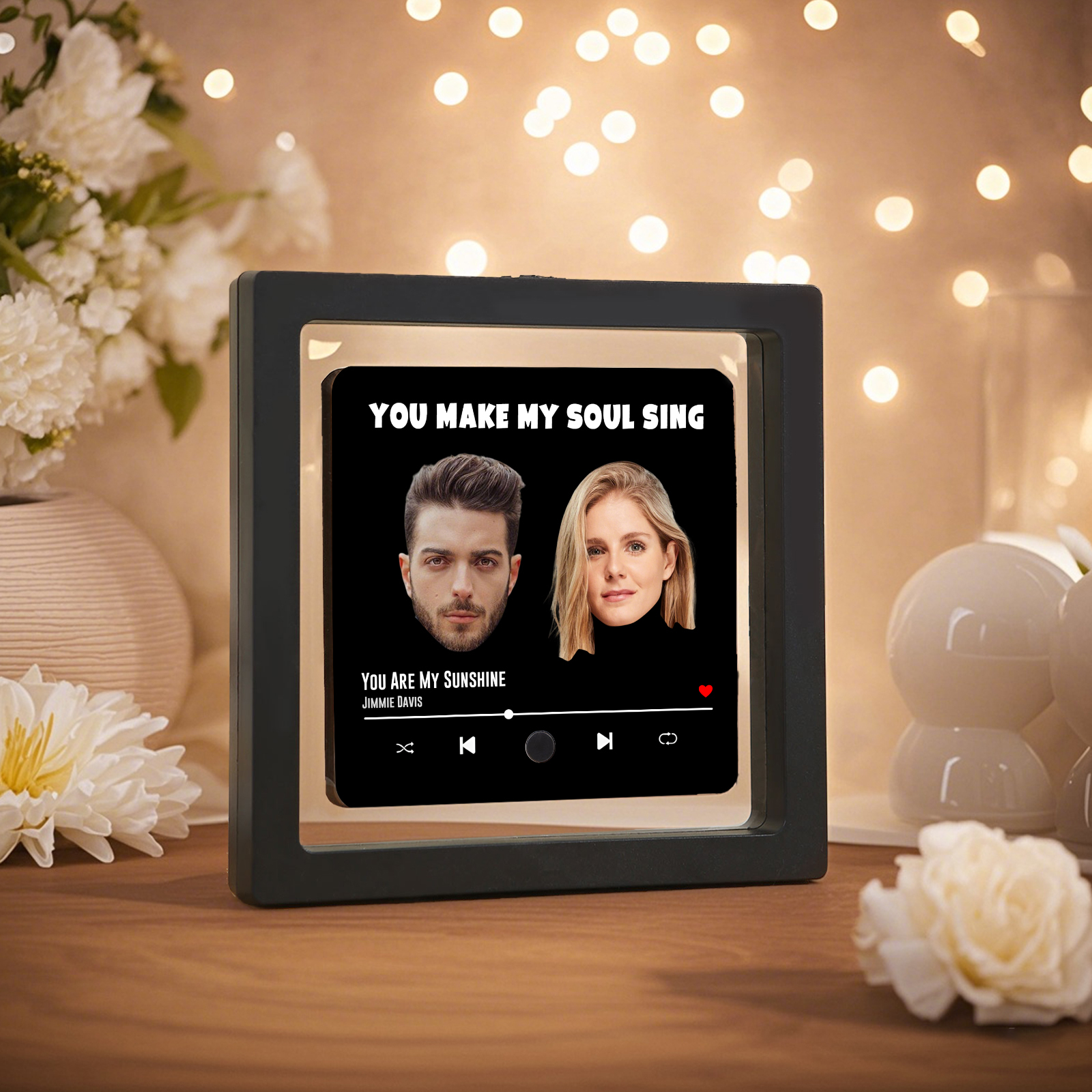 Personalised Music Fridge Magnet You Make My Soul Sing Gift for Couple