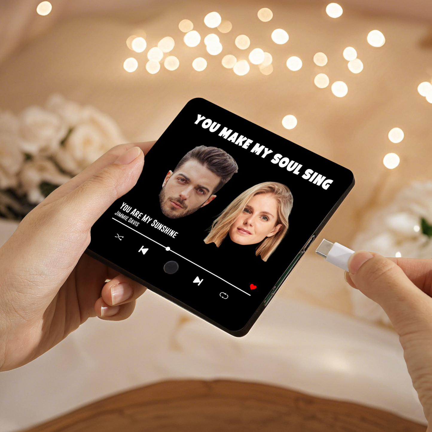 Personalised Music Fridge Magnet You Make My Soul Sing Gift for Couple